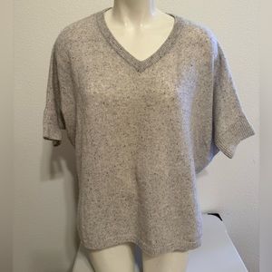 New Brodie pure Cashmere sweater Top Dolman Loose Fit XS S M Gray Oatmeal